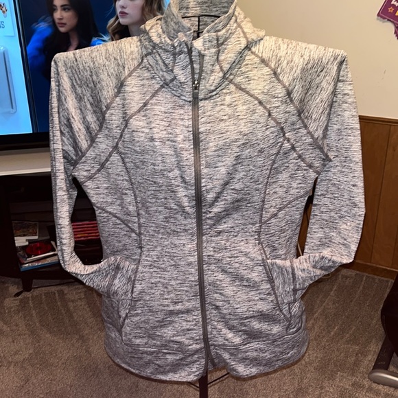 Eddie Bauer Other - Eddie Bauer Fleece Hoodie Athletic Gray Full Zip Sweater Womens XL